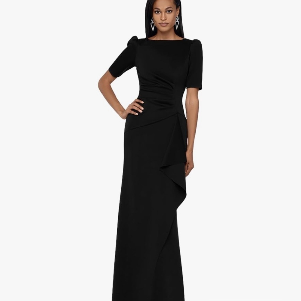 Xscape Black Elegant Evening Gown